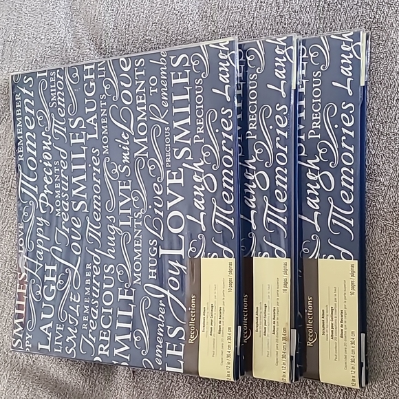 Set of 3 12"x12" Scrapbook Albums - Picture 1 of 4